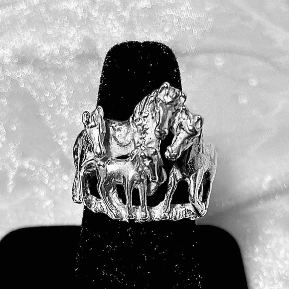 💖Sterling Silver Wearable Art!  Breathtaking! 5 Piece Horse Jewelry Set /NS127 - Picture 7 of 9